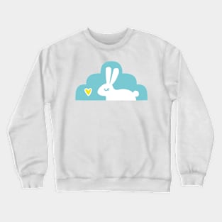 Bunny in the cloud dreaming Crewneck Sweatshirt